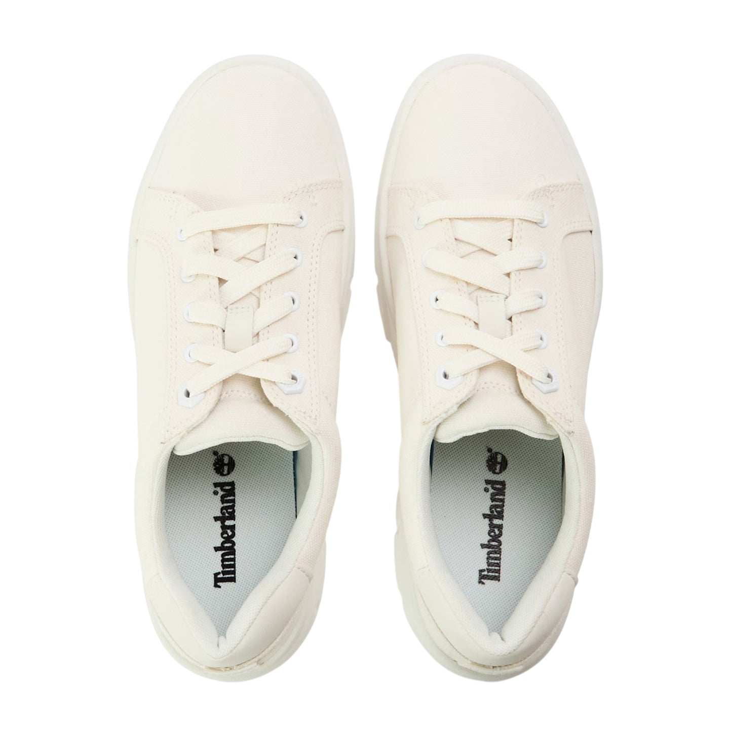 White - Side - Timberland Womens-Ladies Laurel Court Leather Platform Trainers