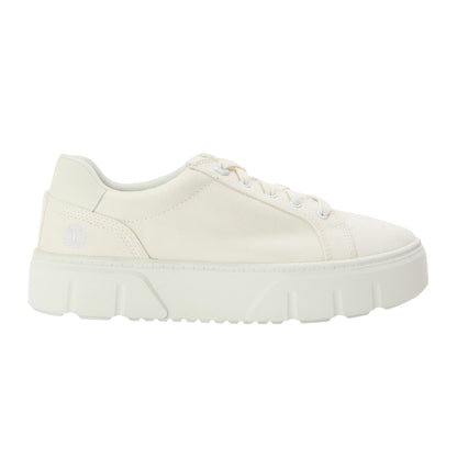 White - Front - Timberland Womens-Ladies Laurel Court Leather Platform Trainers