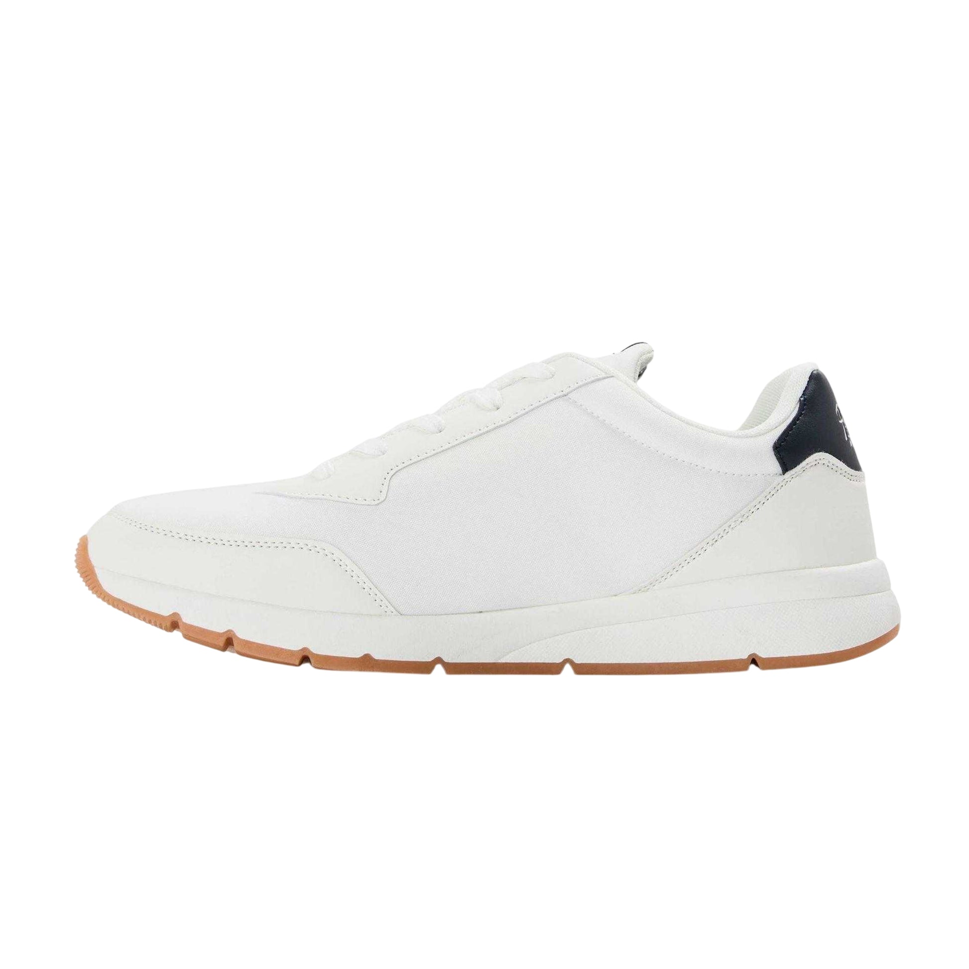 White - Back - Original Penguin Mens Lotus Canvas Flat Trainers