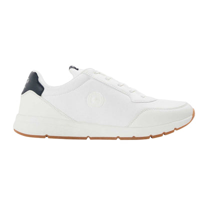 White - Front - Original Penguin Mens Lotus Canvas Flat Trainers