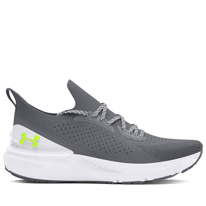 Grey-White - Front - Under Armour Mens Shift Running Trainers