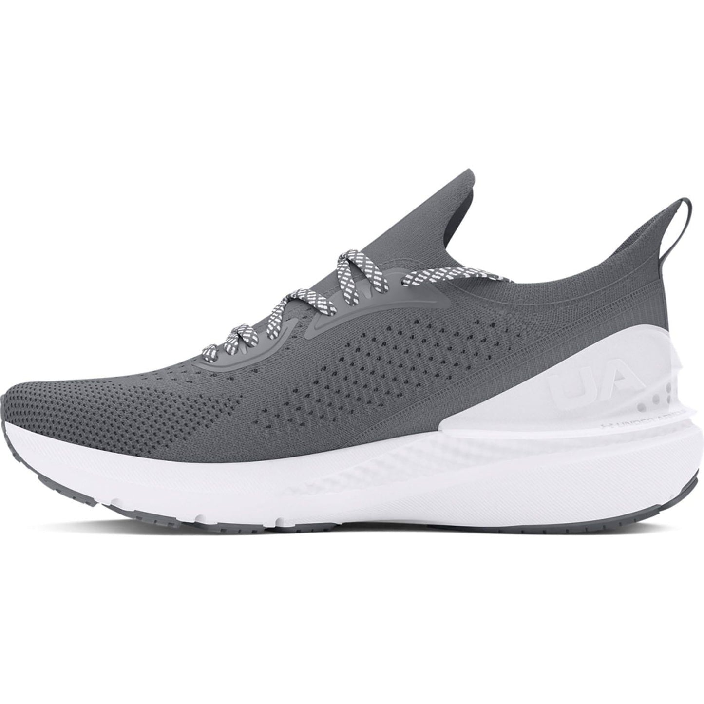 Grey-White - Back - Under Armour Mens Shift Running Trainers