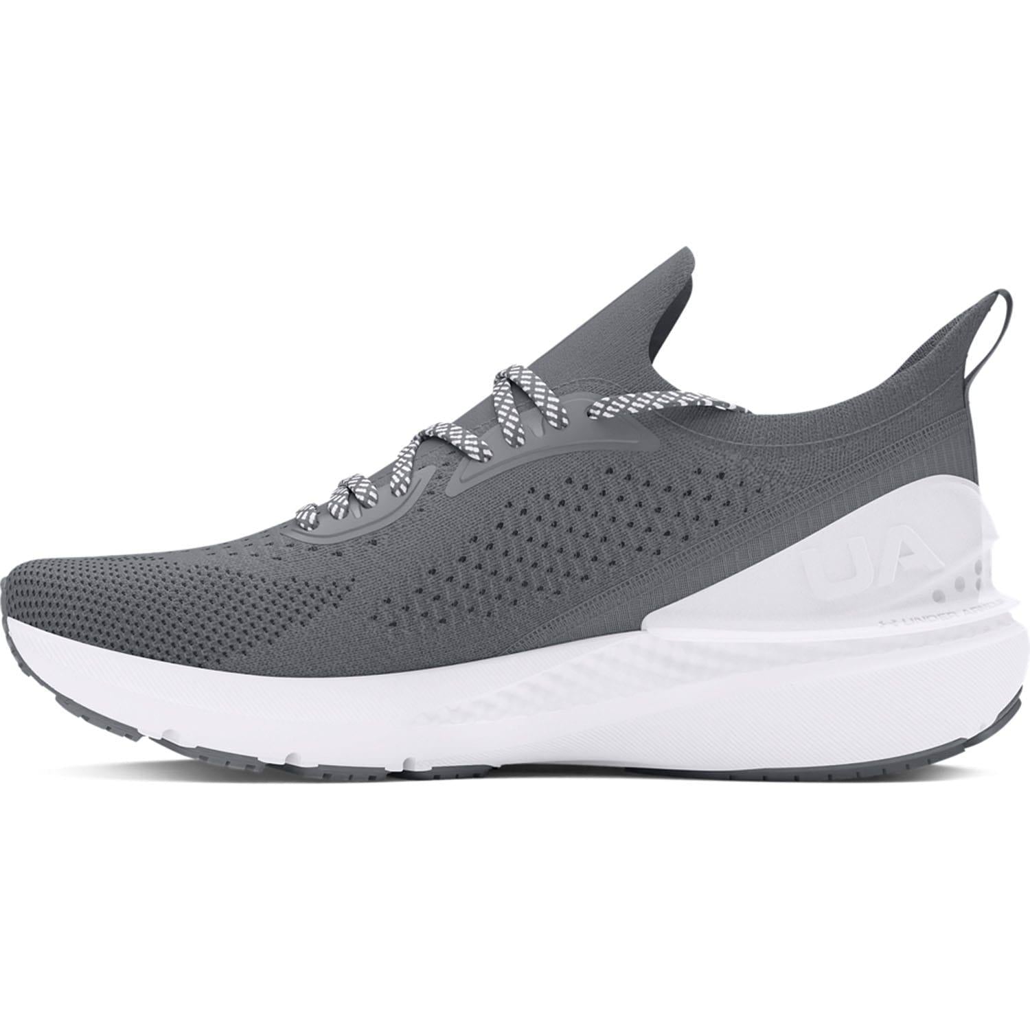 Grey-White - Back - Under Armour Mens Shift Running Trainers