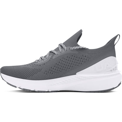 Grey-White - Back - Under Armour Mens Shift Running Trainers