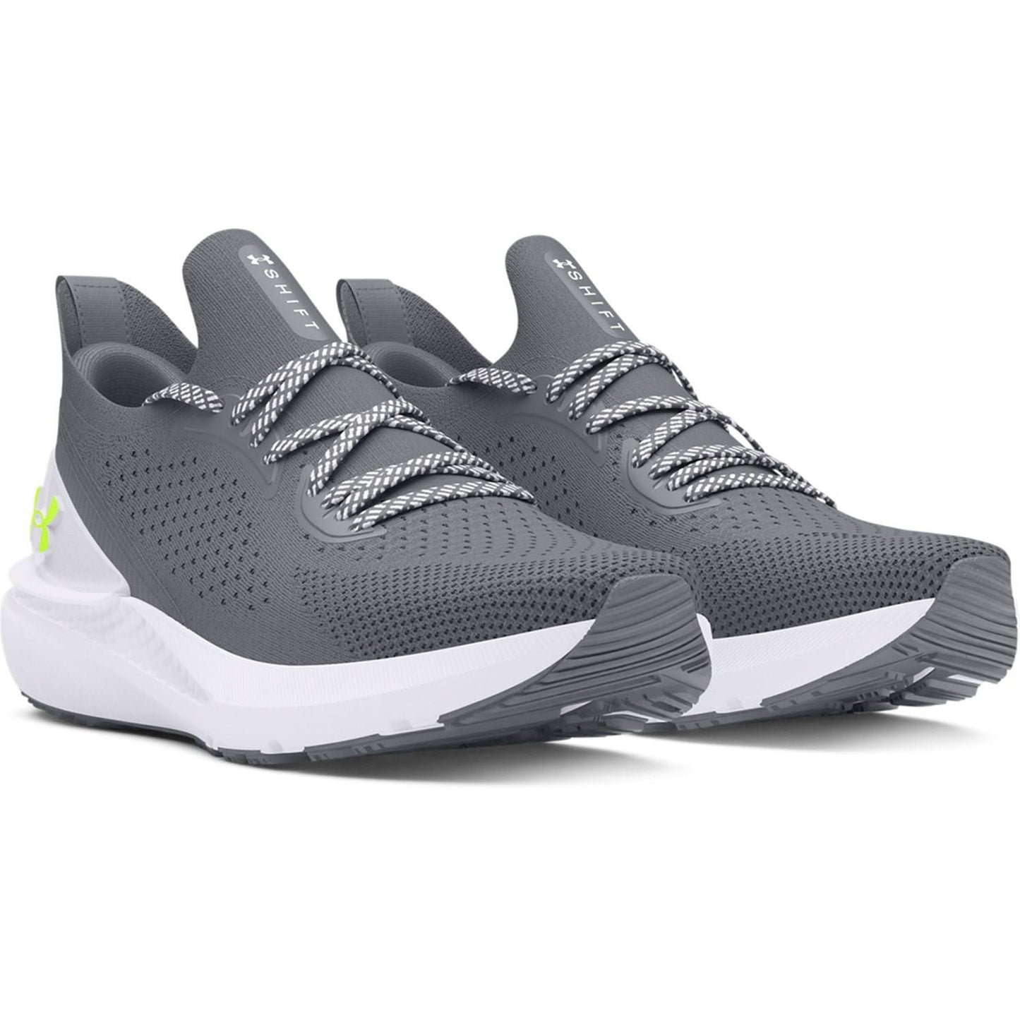 Grey-White - Side - Under Armour Mens Shift Running Trainers
