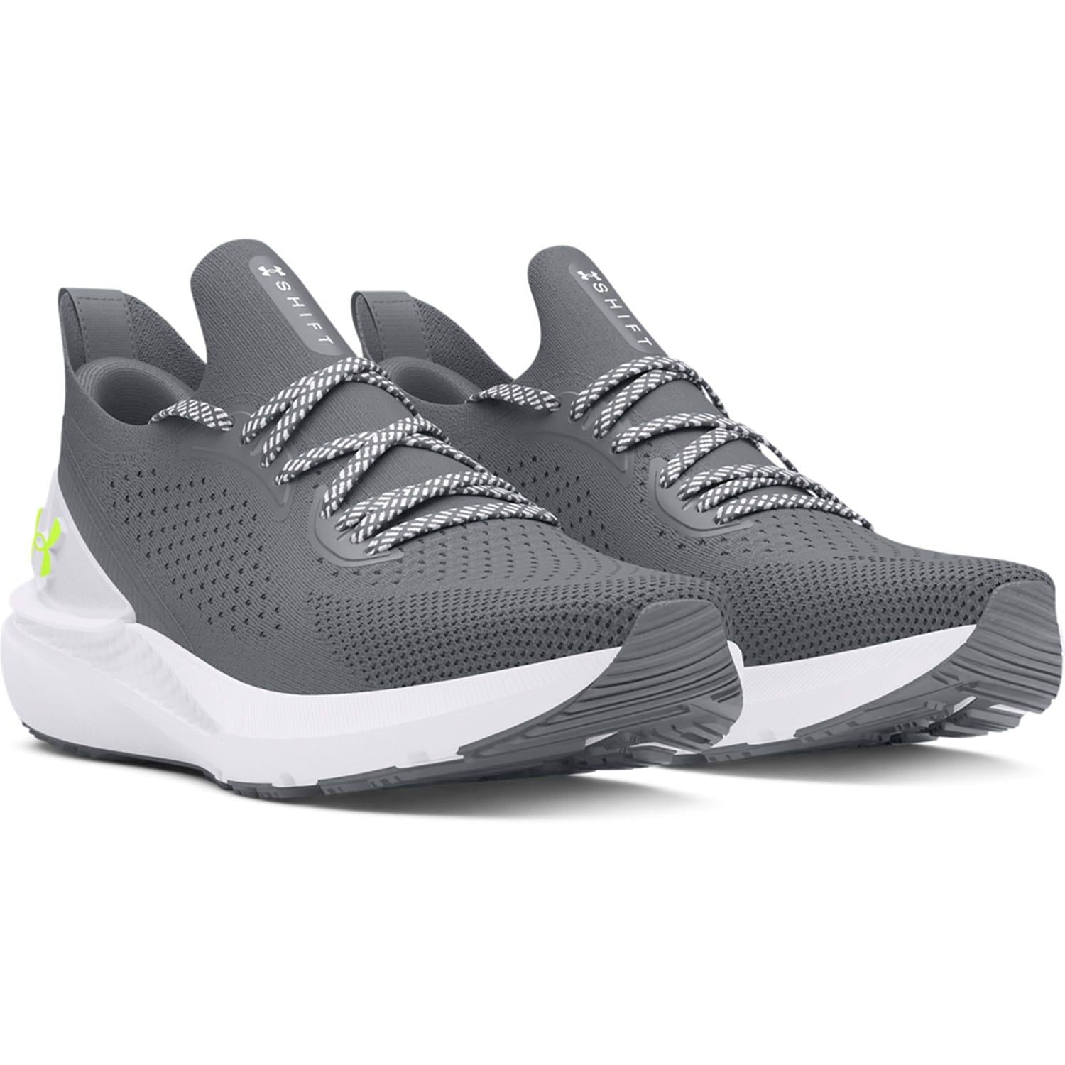 Grey-White - Side - Under Armour Mens Shift Running Trainers