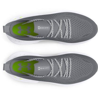 Grey-White - Pack Shot - Under Armour Mens Shift Running Trainers
