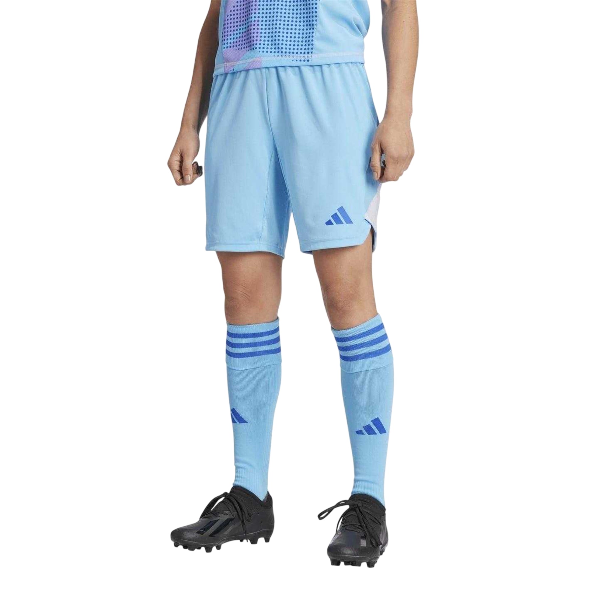 Blue Burst - Side - Adidas Unisex Adult T24 Goalkeeper Shorts