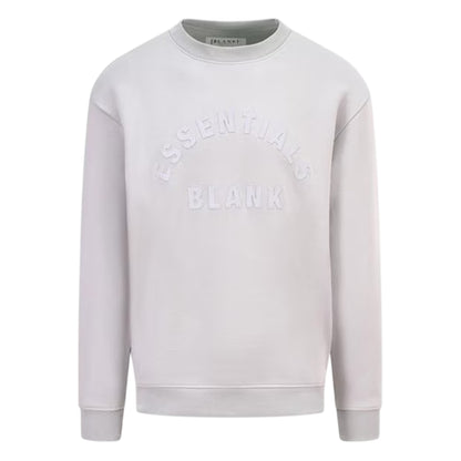 Grey - Front - Blank Essentials Unisex Adult Arched Logo Sweatshirt