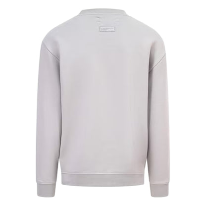 Grey - Back - Blank Essentials Unisex Adult Arched Logo Sweatshirt