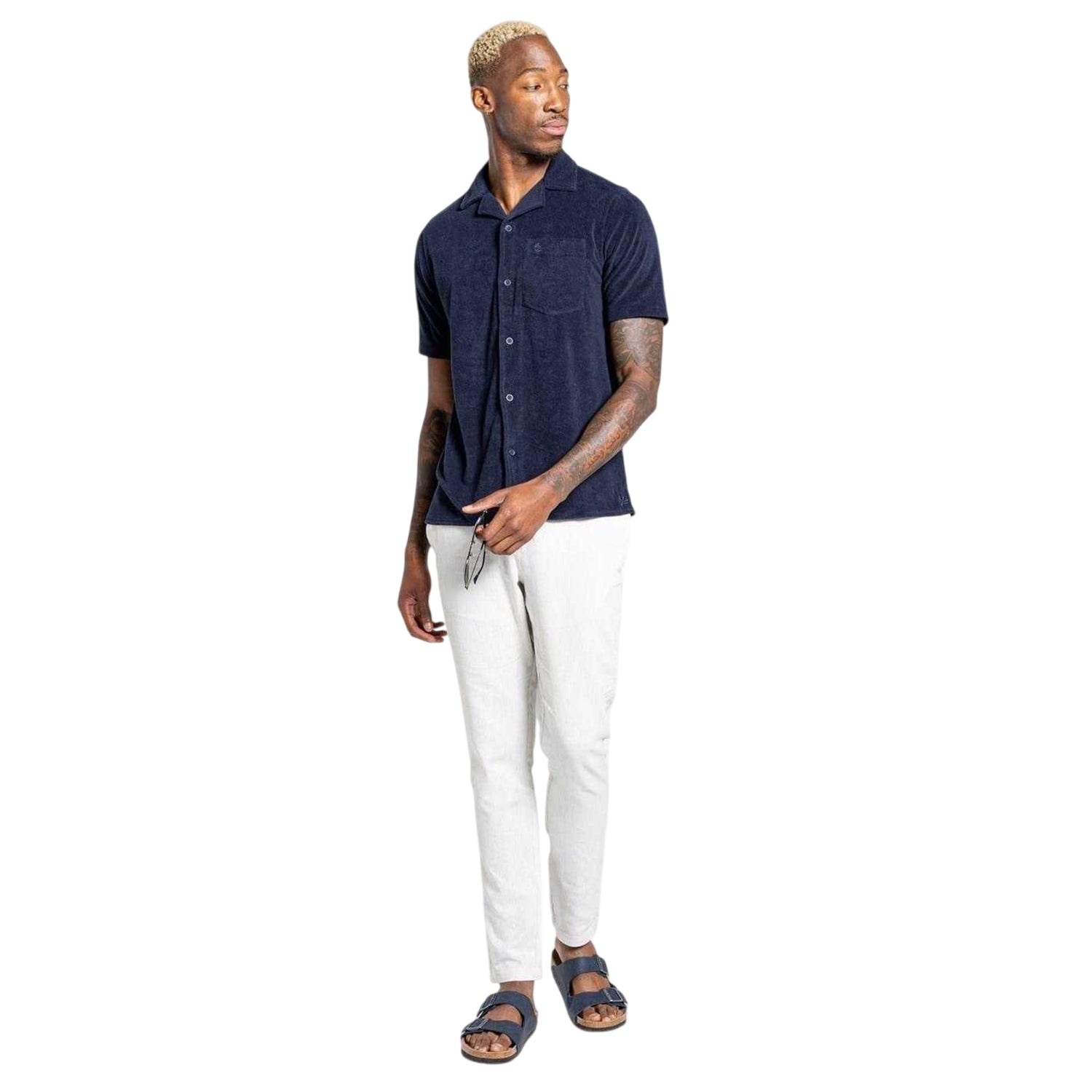 Blue Navy - Side - Craghoppers Mens Regular Shirt
