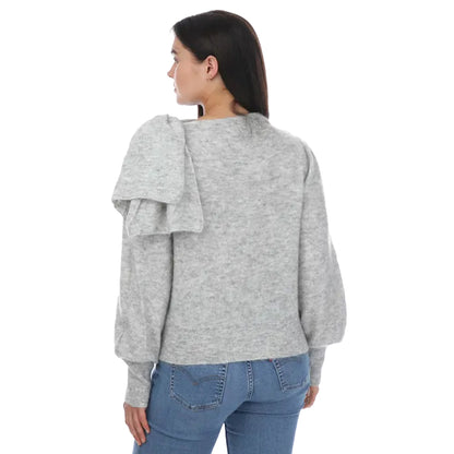 Grey - Back - Ted Baker Womens-Ladies Larbow Bow Embellished Jumper