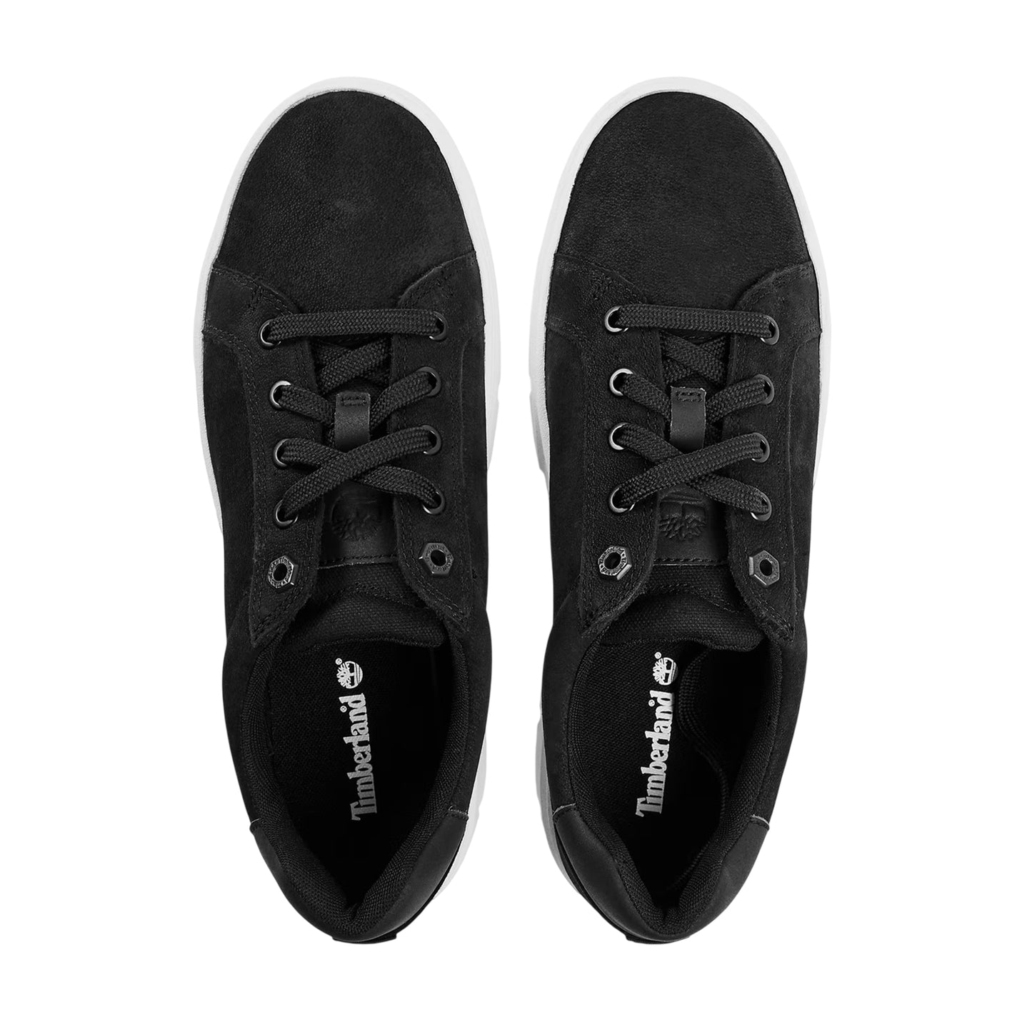 Black - Side - Timberland Womens-Ladies Laurel Court Low Cut Platform Trainers