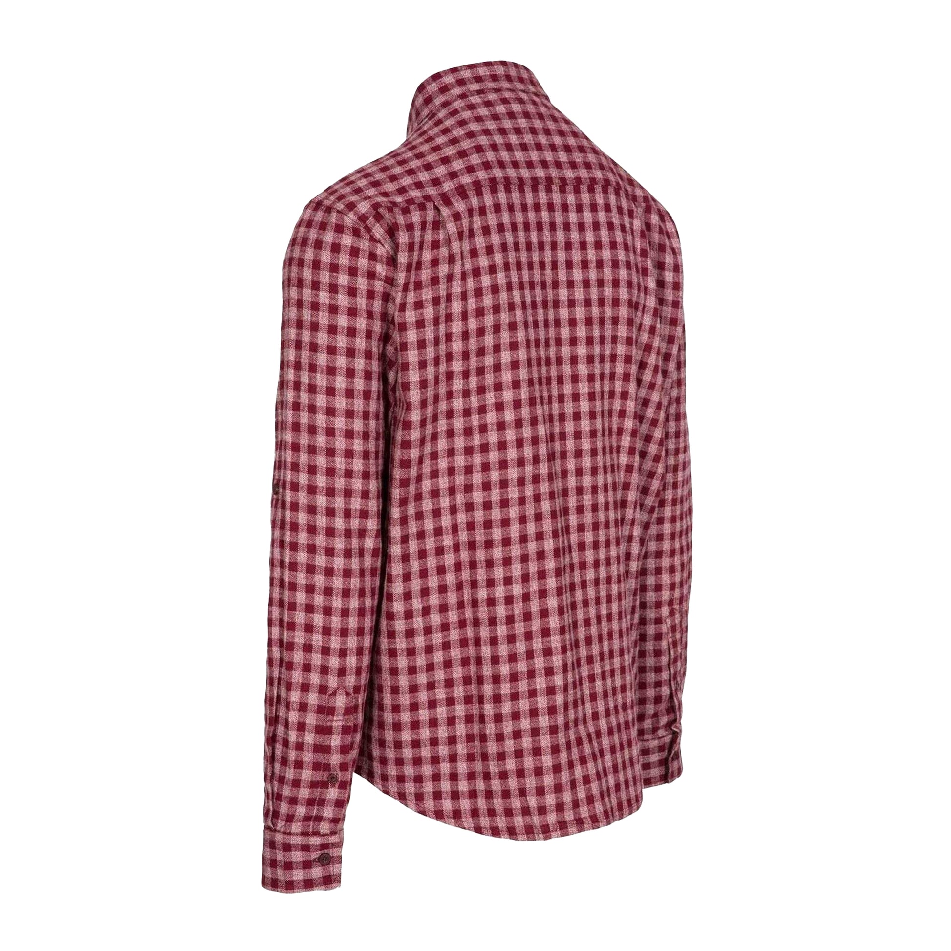 Red - Back - Trespass Mens Checked Button-Down Shirt