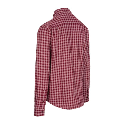 Red - Back - Trespass Mens Checked Button-Down Shirt