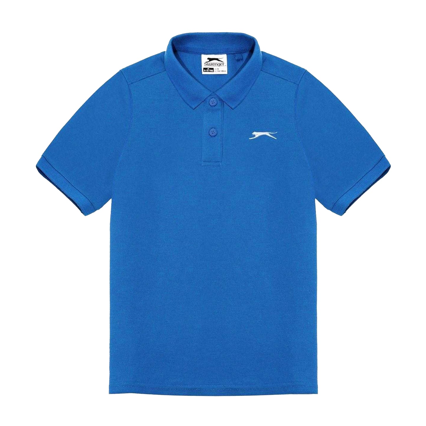 Royal Blue - Front - Slazenger Boys Plain Polycotton Polo Shirt