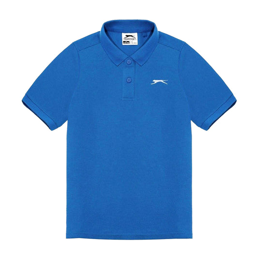 Royal Blue - Front - Slazenger Boys Plain Polycotton Polo Shirt