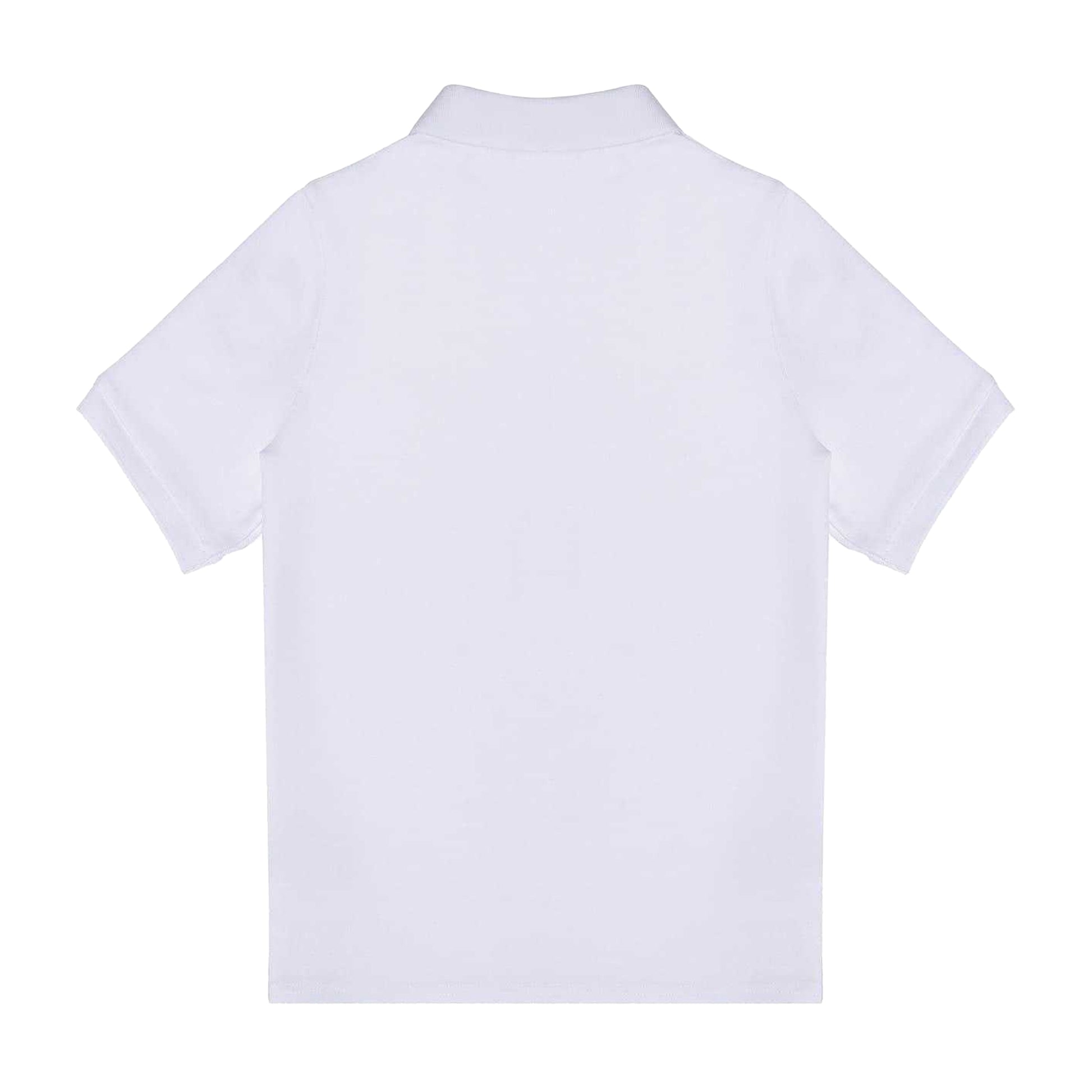 White - Back - Slazenger Boys Plain Polycotton Polo Shirt