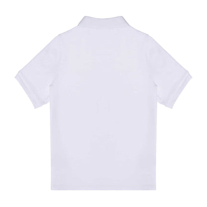White - Back - Slazenger Boys Plain Polycotton Polo Shirt