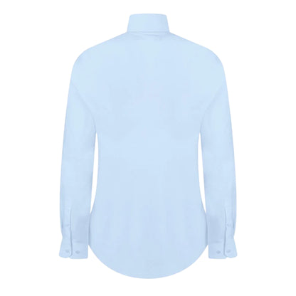 Blue - Back - Twisted Tailor Mens Slim Formal Shirt