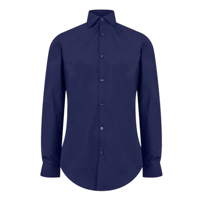 Navy - Front - Twisted Tailor Mens Slim Formal Shirt