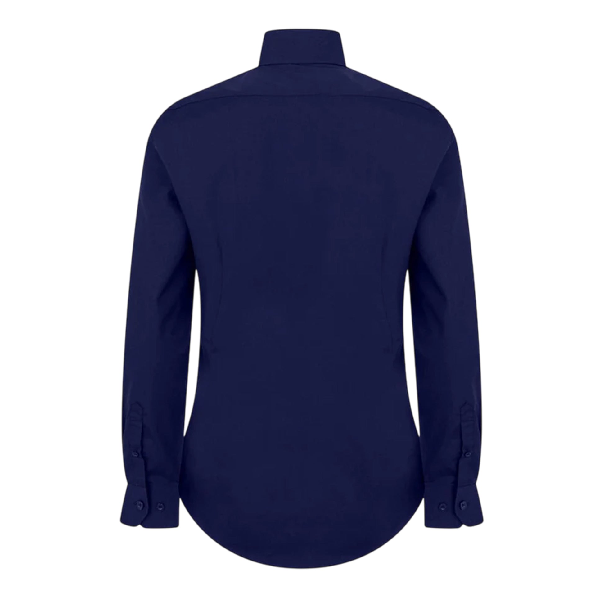 Navy - Back - Twisted Tailor Mens Slim Formal Shirt