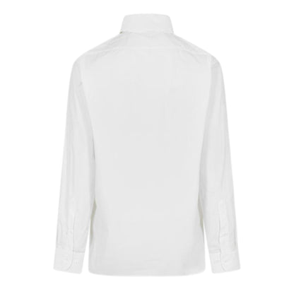 White-Black - Back - Off White Unisex Adult Embroidered Regular Long-Sleeved Shirt