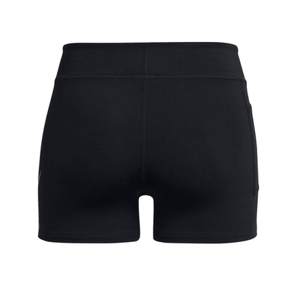 Black - Back - Under Armour Womens-Ladies Pro Runner 24 Spandex Shorts