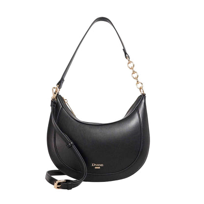 Black - Front - Dune London Diversion Shoulder Bag