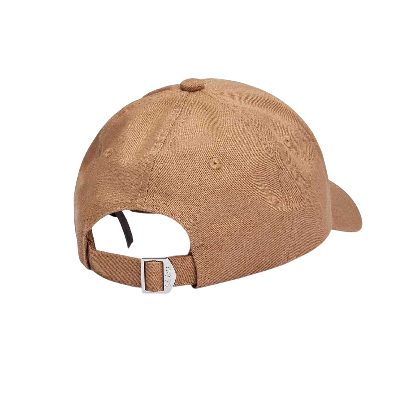 Beige - Back - Boss Embroidered Logo Cotton Baseball Cap