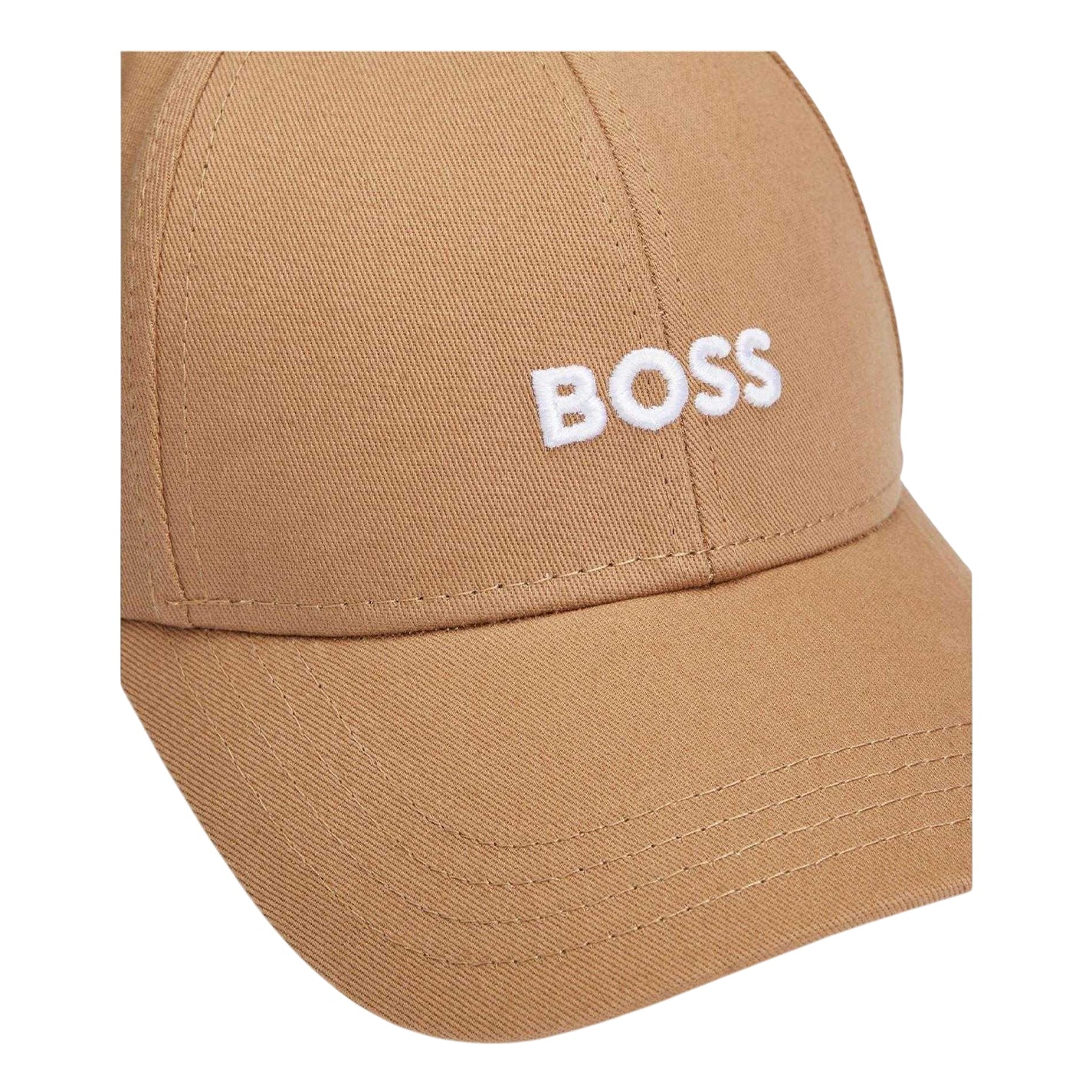 Beige - Pack Shot - Boss Embroidered Logo Cotton Baseball Cap