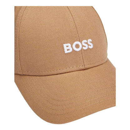 Beige - Pack Shot - Boss Embroidered Logo Cotton Baseball Cap