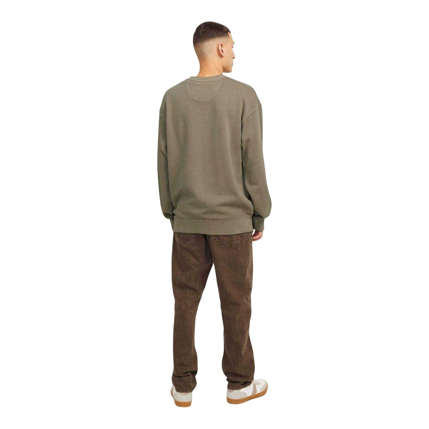 Silver Sage - Back - Jack And Jones Unisex Adult Faded Drop Shoulder Sweatshirt