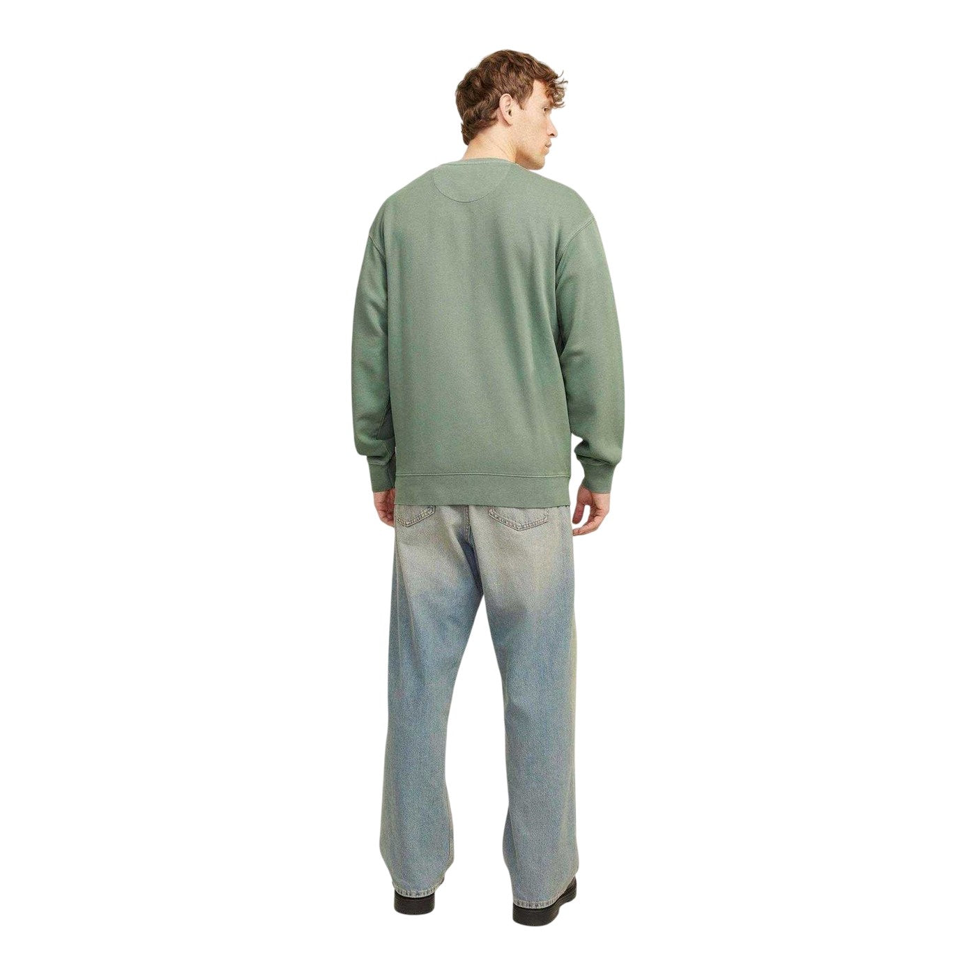Iceberg Green - Back - Jack And Jones Unisex Adult Faded Drop Shoulder Sweatshirt