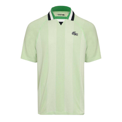 Green - Front - Lacoste Mens Logo Collared Raglan Polo Shirt
