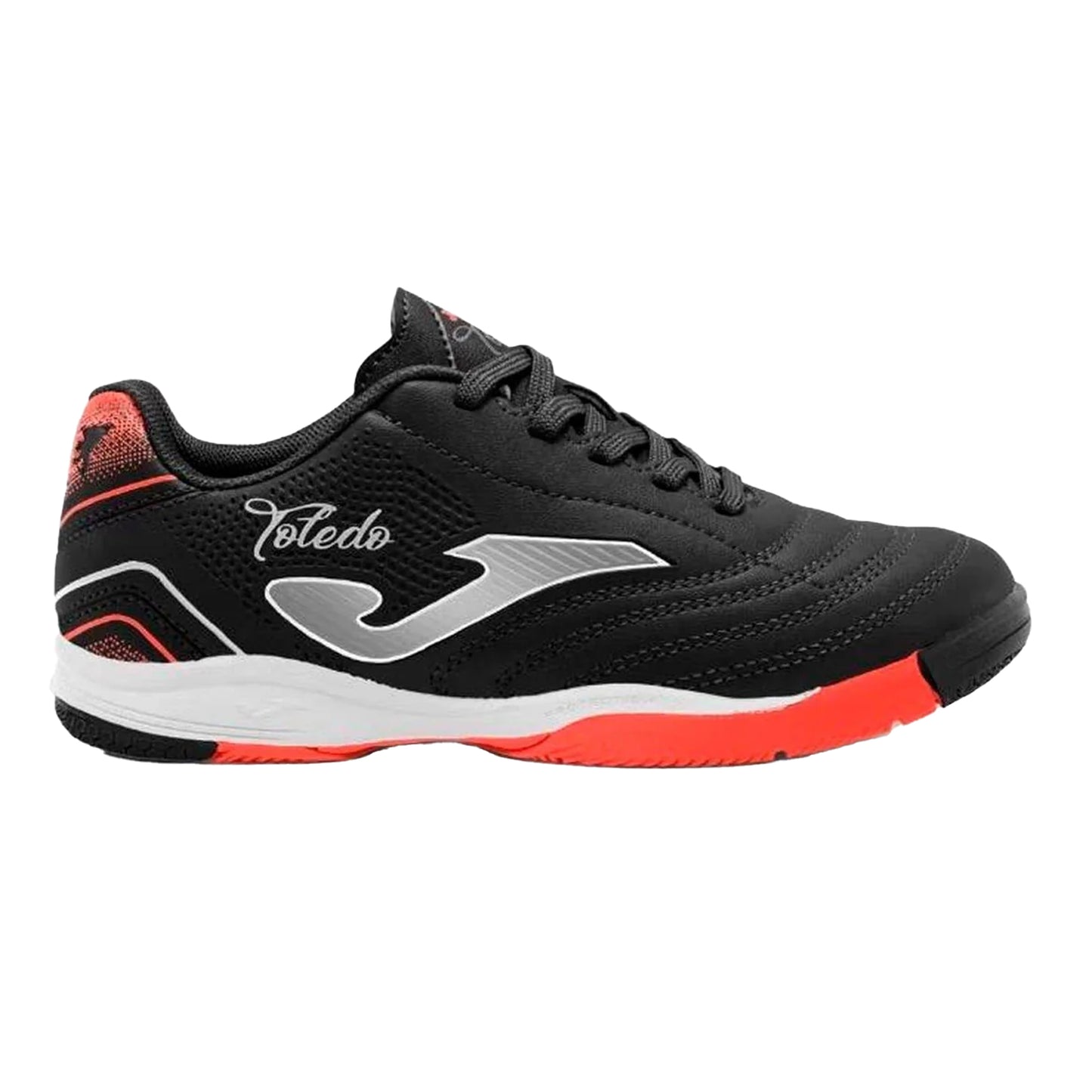 Black-White-Red - Front - Joma Childrens-Kids Toledo Low Cut Football Boots