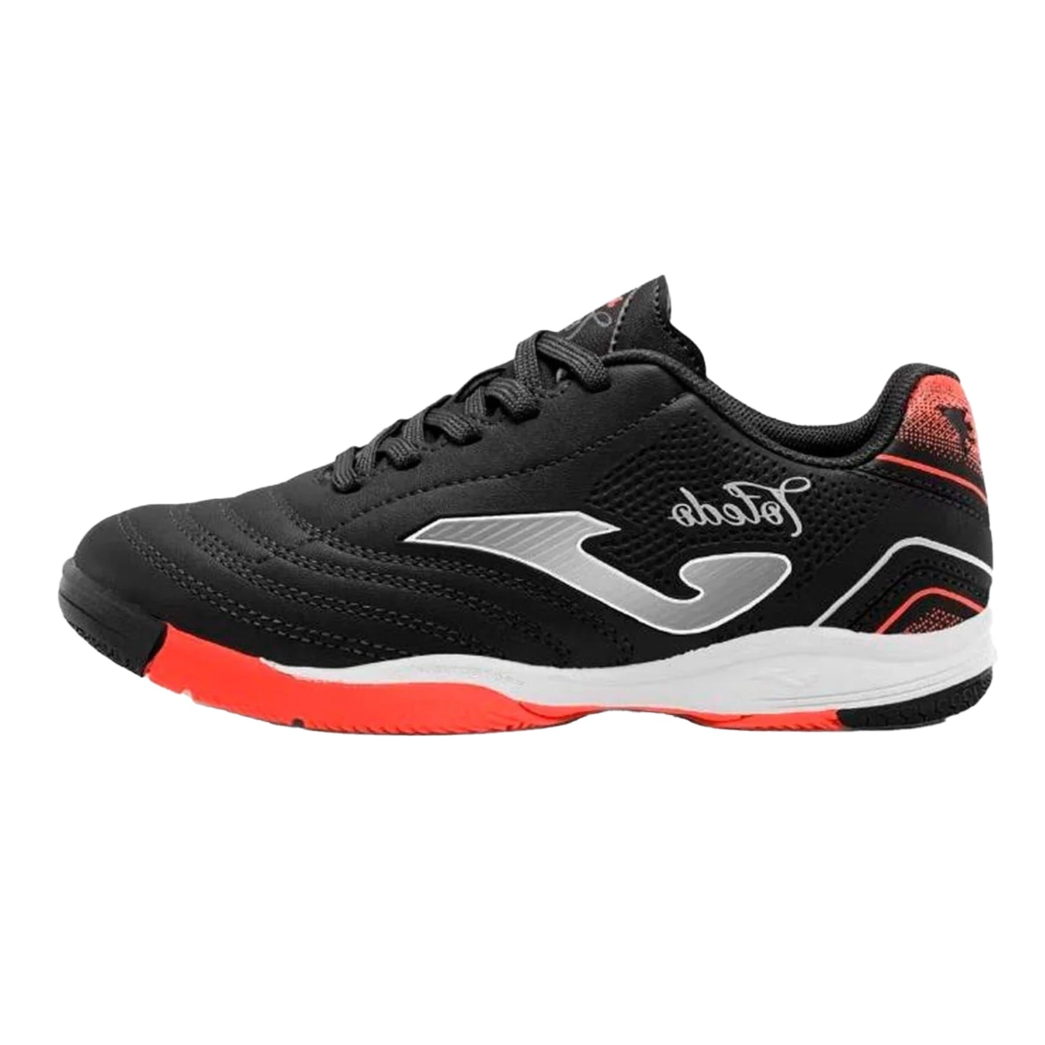 Black-White-Red - Back - Joma Childrens-Kids Toledo Low Cut Football Boots