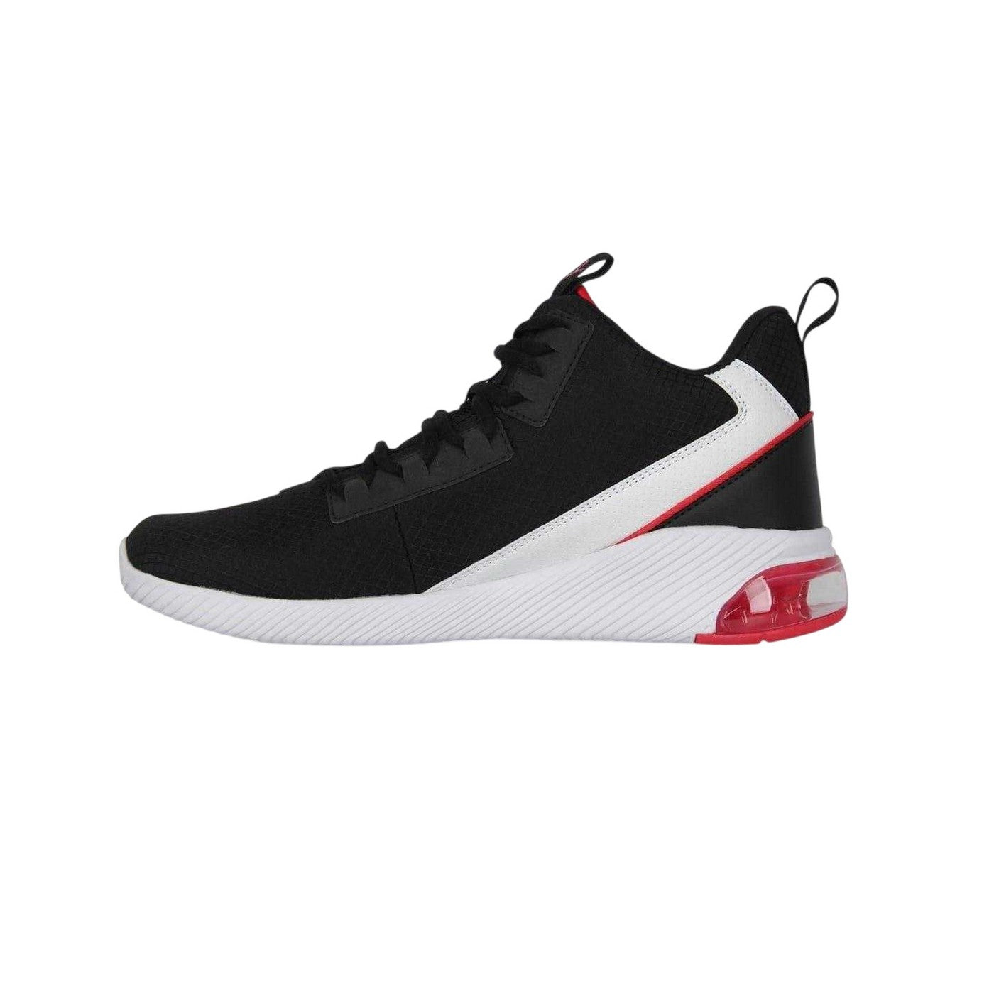 Black-White-Red - Side - Rise Unisex Adult Digital Logo High-top Basketball Shoes