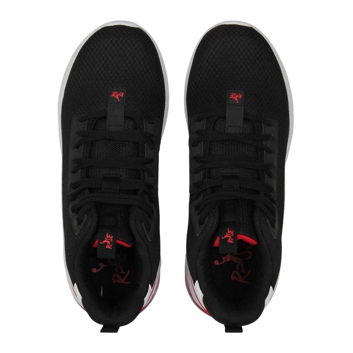 Black-White-Red - Lifestyle - Rise Unisex Adult Digital Logo High-top Basketball Shoes