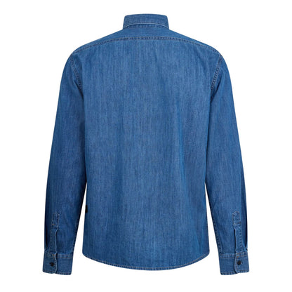 Mid Blue - Back - Replay Mens Denim Shirt