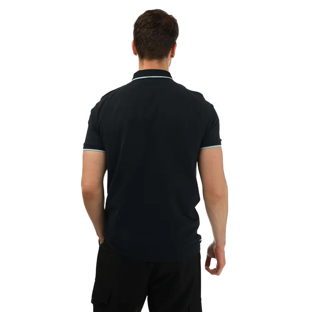 Blue Navy - Back - Weekend Offender Mens Lario Block Polo Shirt