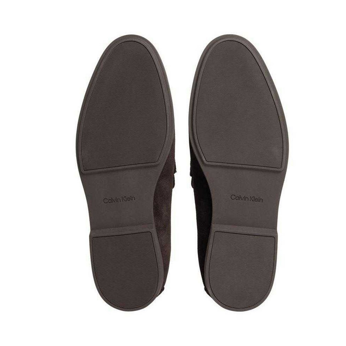 Coffee - Side - Calvin Klein Mens Suede Loafers