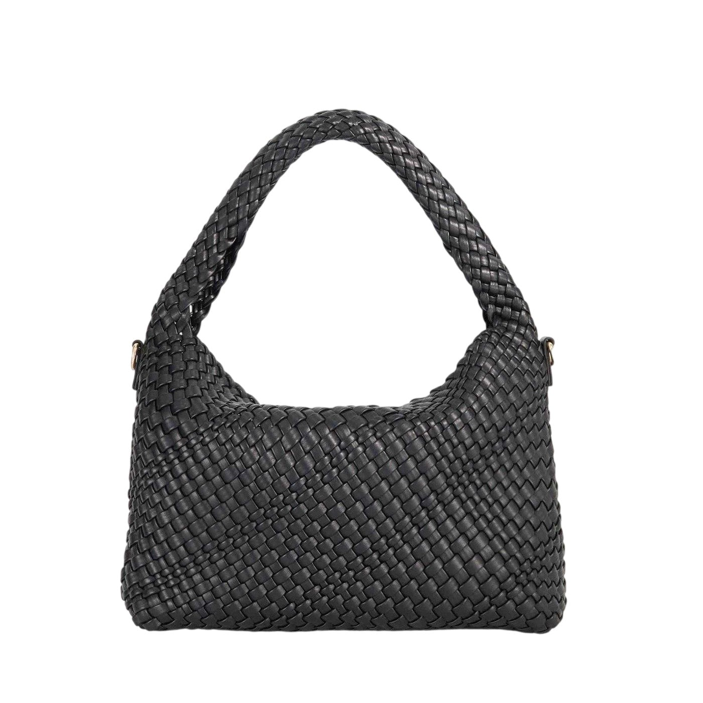 Black - Back - Dune London Delegating Woven Shoulder Bag