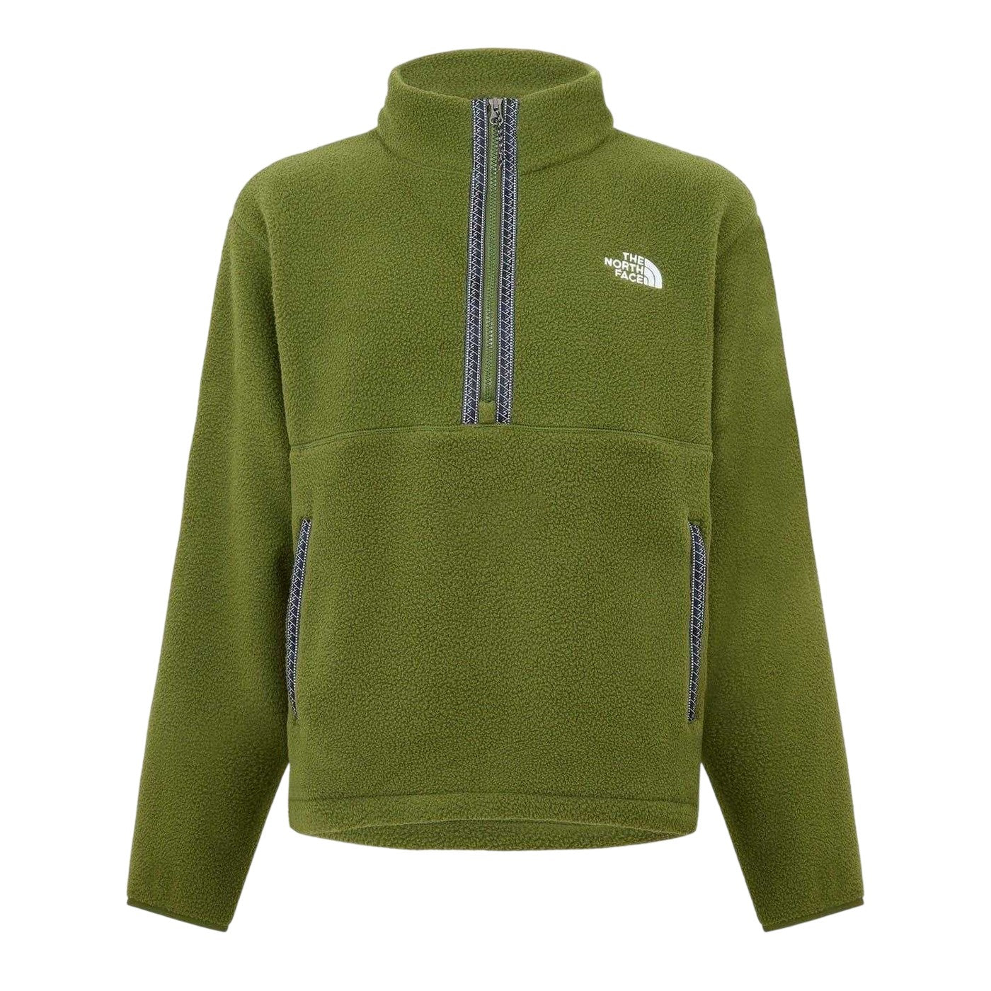 Woodland Green - Front - The North Face Mens Funnel Neck Sweatshirt