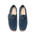 Navy - Close up - Clarks Mens Wallabee Suede Shoes