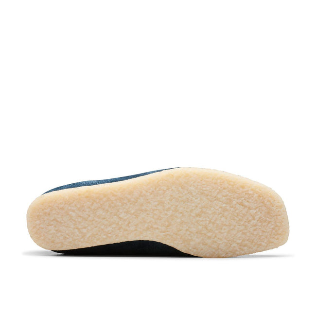 Navy - Side - Clarks Mens Wallabee Suede Shoes