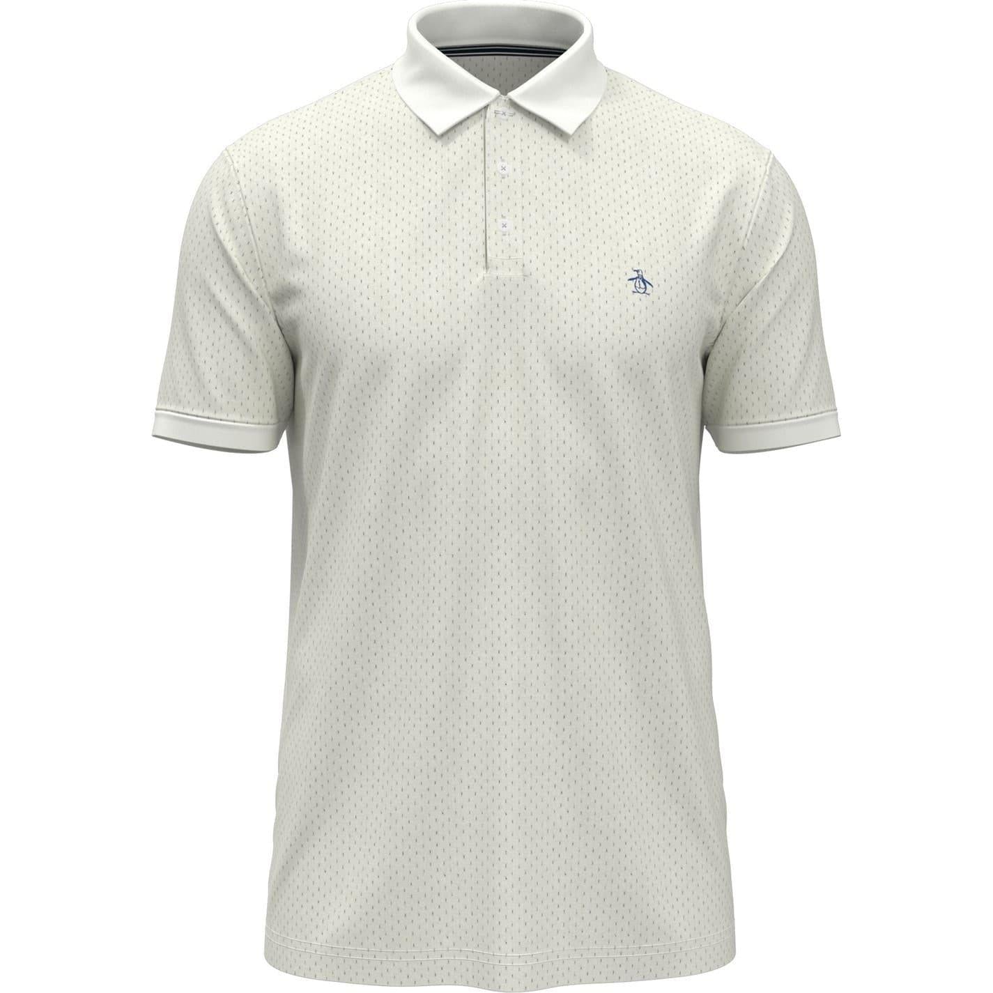 Bright White - Front - Original Penguin Mens Polka Dot Regular Polo Shirt