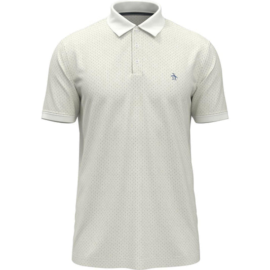 Bright White - Front - Original Penguin Mens Polka Dot Regular Polo Shirt