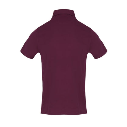 Red - Back - Aquascutum Mens Collared Short-Sleeved Polo Shirt