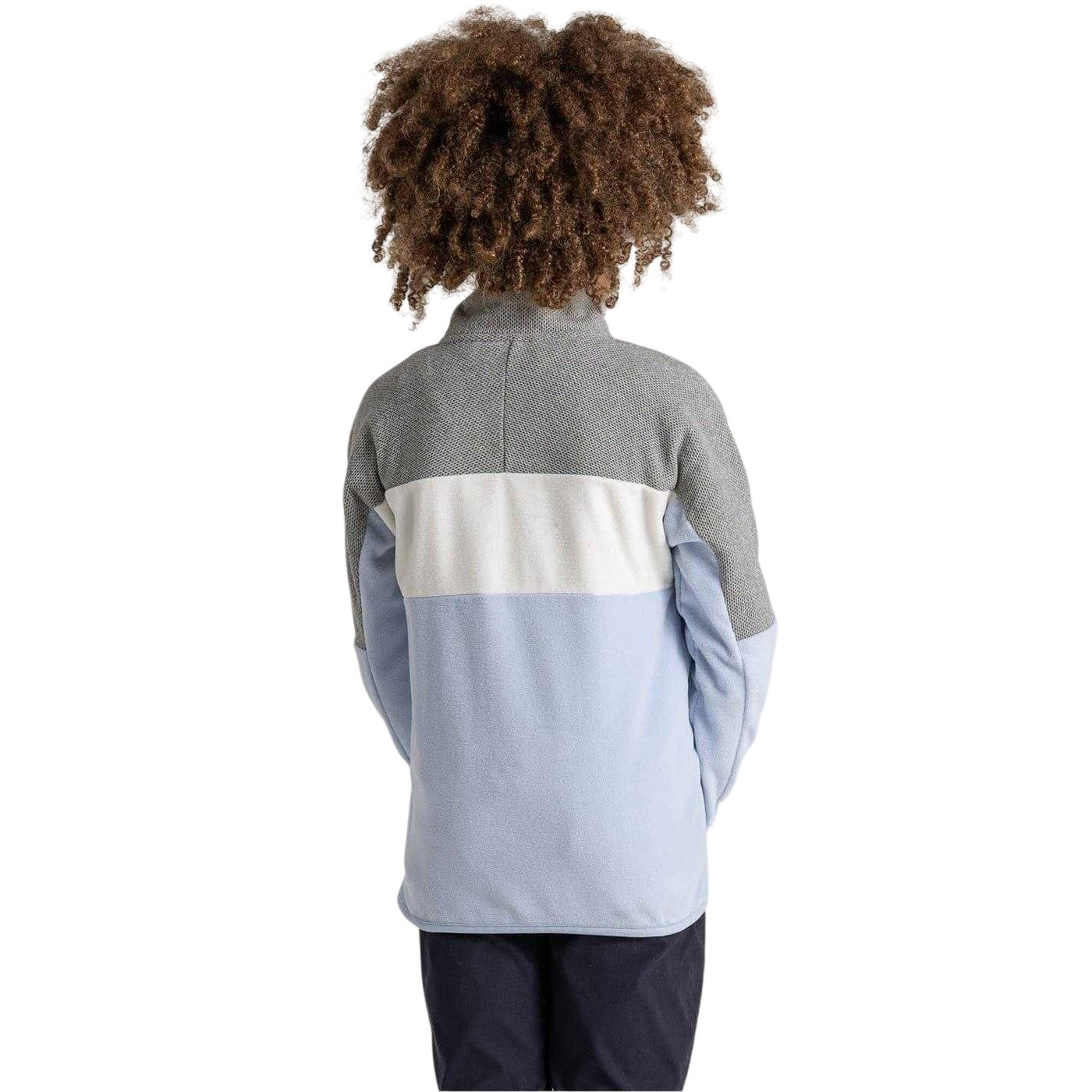 Autumn-Grey Marl - Back - Craghoppers Childrens-Kids Zip Neck Sweatshirt